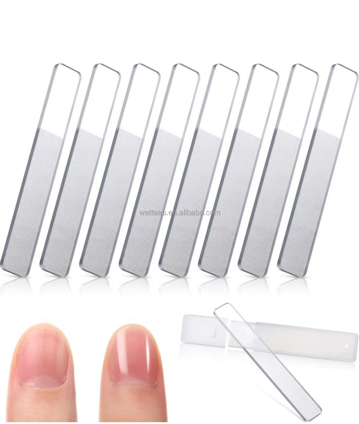 Nail File Nano Shiner Files Crystal Nail Shiner Buffer Arrival Nano Glass New Free Double in Plastic Case Nanno Glas File Nail