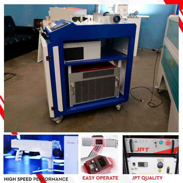 Wattsan manual laser cleaning machine 200w 500w  dust laser cleaning machine