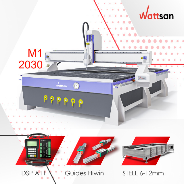 Wattsan M1 2030 2000*3000*200mm CNC milling machine  directly 3kw 4.5kw 6kw 1325 2030 2040  fresas router cnc