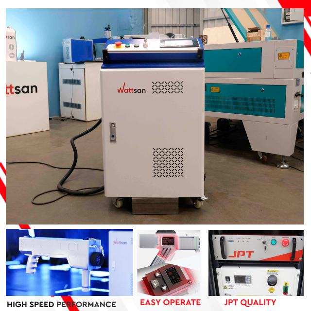 Wattsan manual laser cleaning machine 200w 500w  dust laser cleaning machine