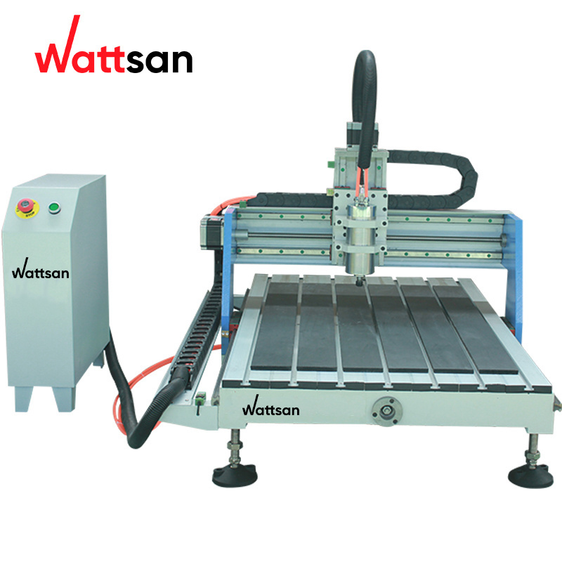 Wattsan 1.5kw 2.2kw 3d engraving 6090 mini cnc milling machine for Wood Metal