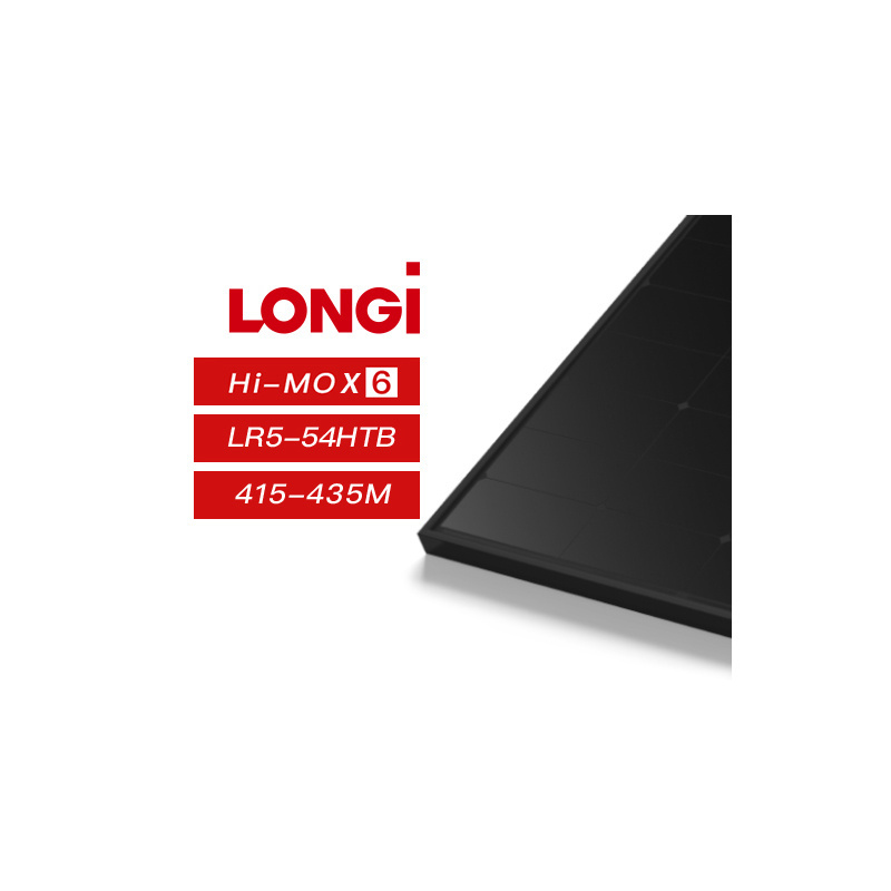 Longi N-type Lr5-54 Htb 410w 415w 420w 425w 420watt 430w 435w Full Black Solar Panel Longi All Black Solar Panel