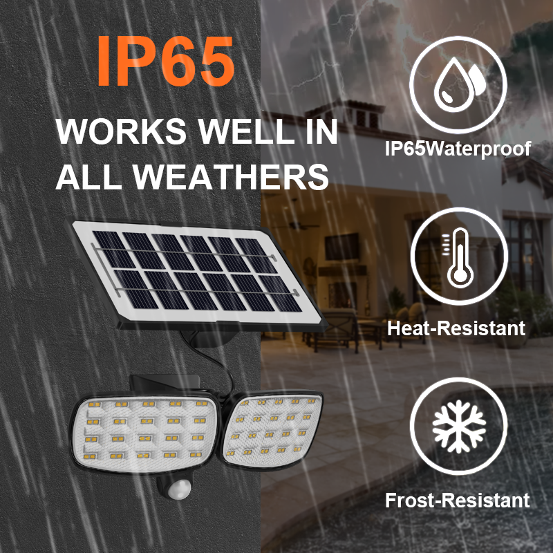 600lm IP65 Waterproof led solar light PIR motion sensor Outdoor lamp solar security wall light low price manufacturer