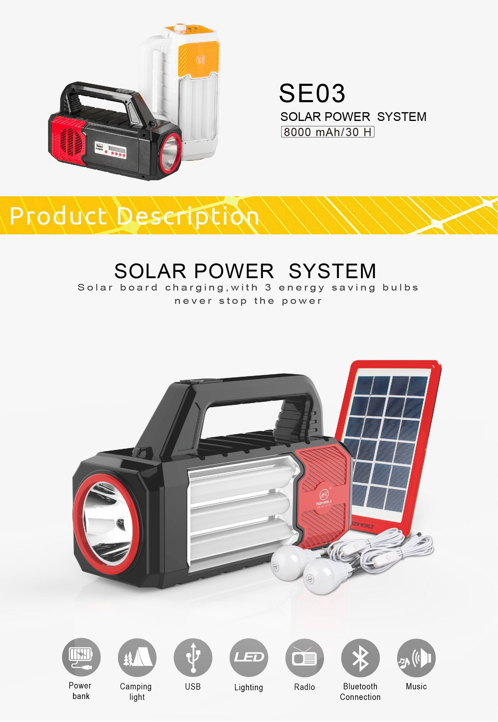 Solar Camping Lantern, Rechargeable Battery solar LED Tent Lanterns, Hand Crank USB CPowered,Waterproof Emergency Survival Light