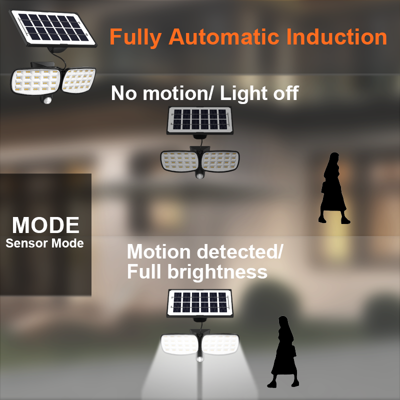 600lm IP65 Waterproof led solar light PIR motion sensor Outdoor lamp solar security wall light low price manufacturer