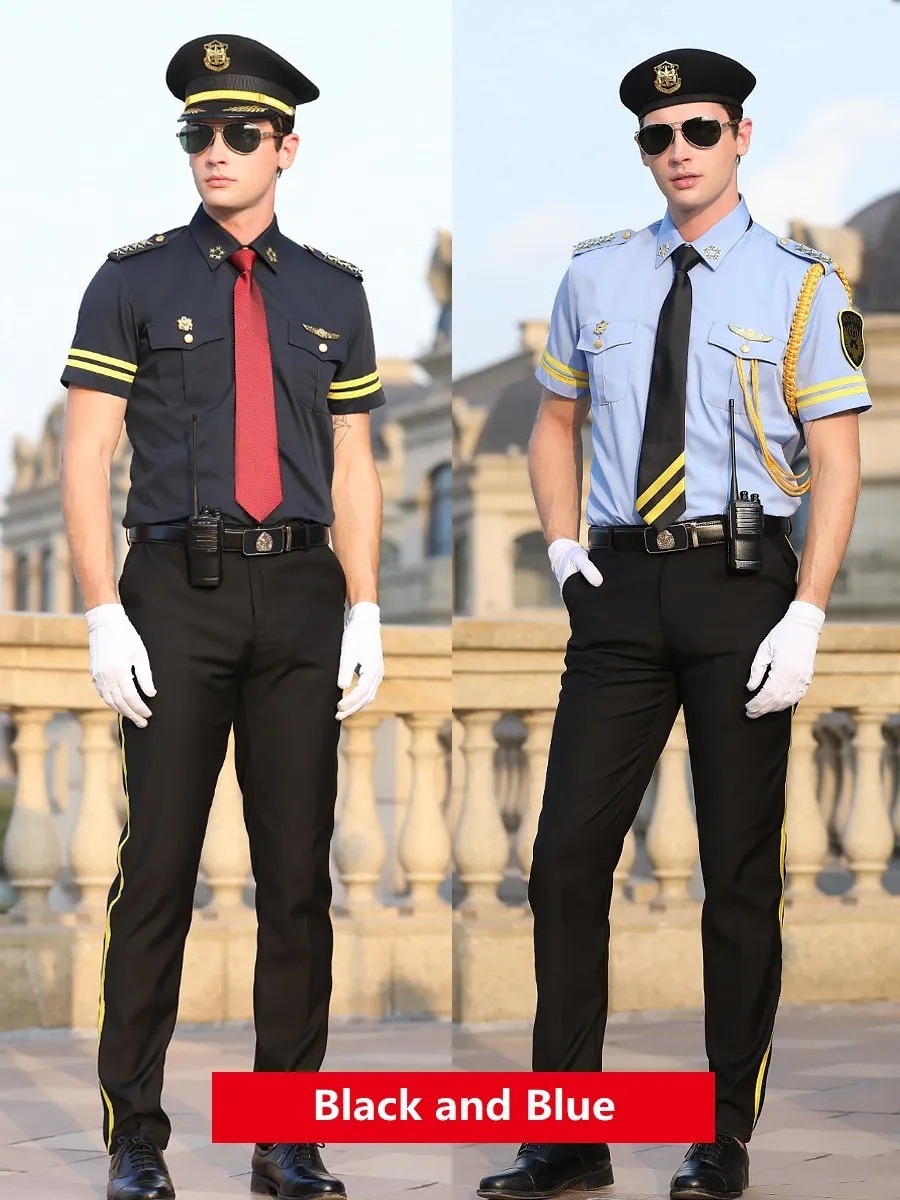 Captain Air Crew Shirt Uniform Airline Company Short Sleeves Shirts Suits Captain Pilot Performance Costumes Security Uniform