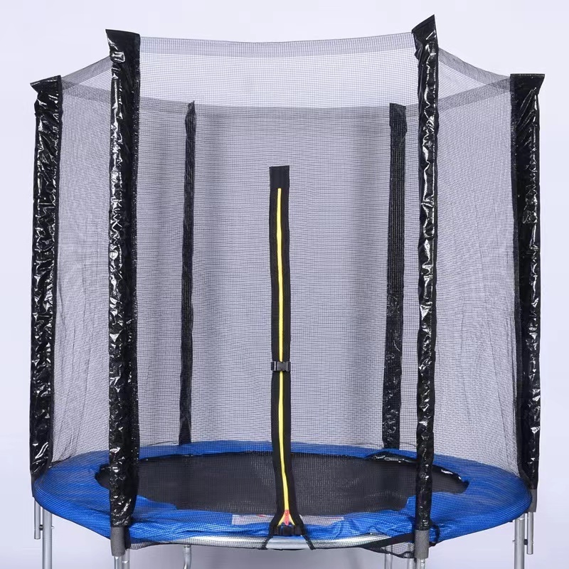 Trampoline & tent & safety net & springs & string lights