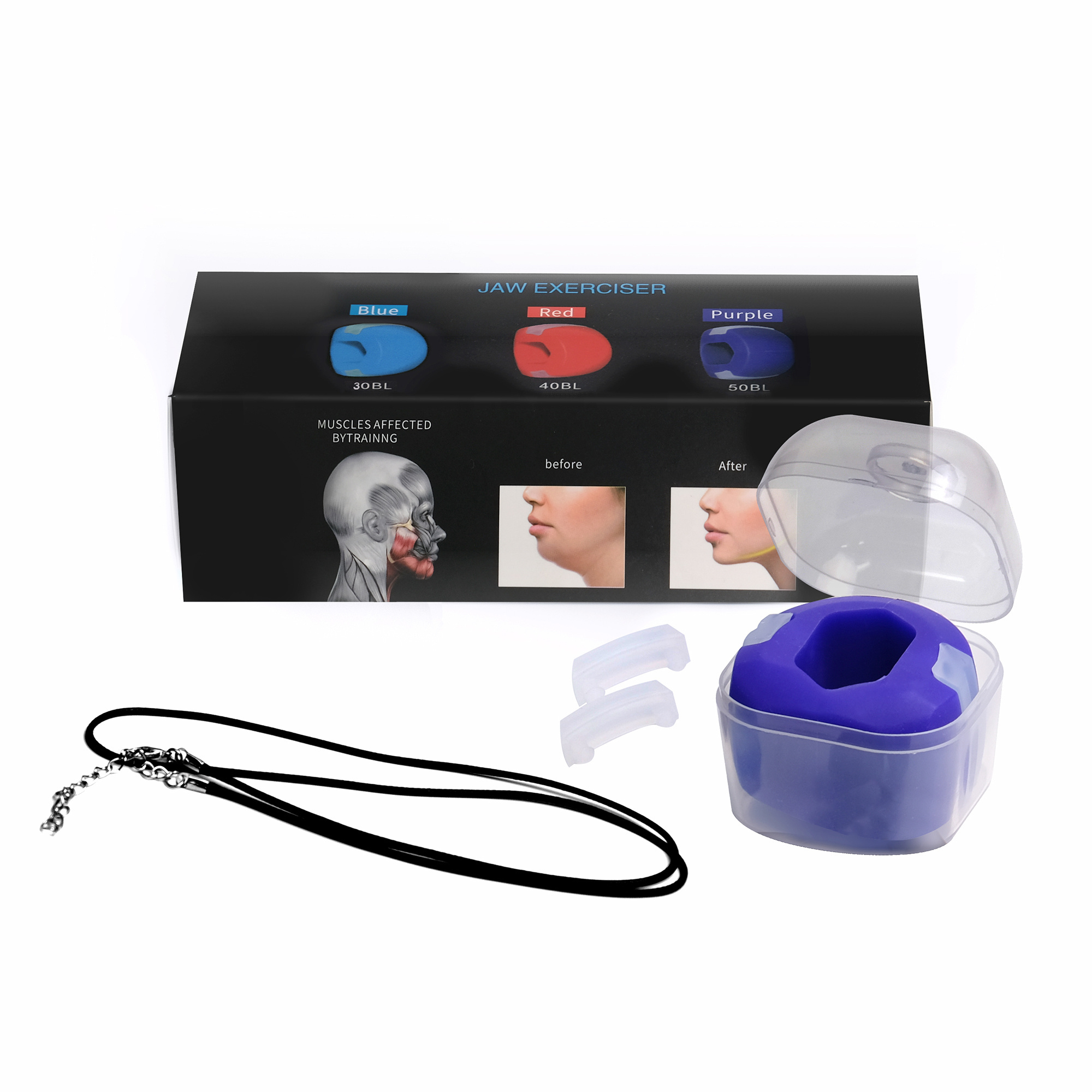 silicone face muscle de mandibula jawline equipment chew tool exerciser ball shaper jaw trainer jaw exerciser jawline exerciser