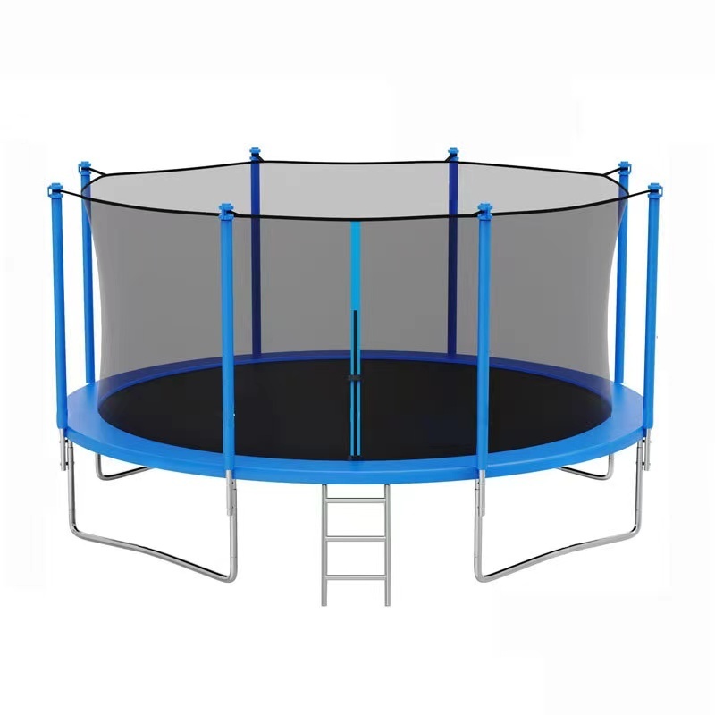 Trampoline & tent & safety net & springs & string lights