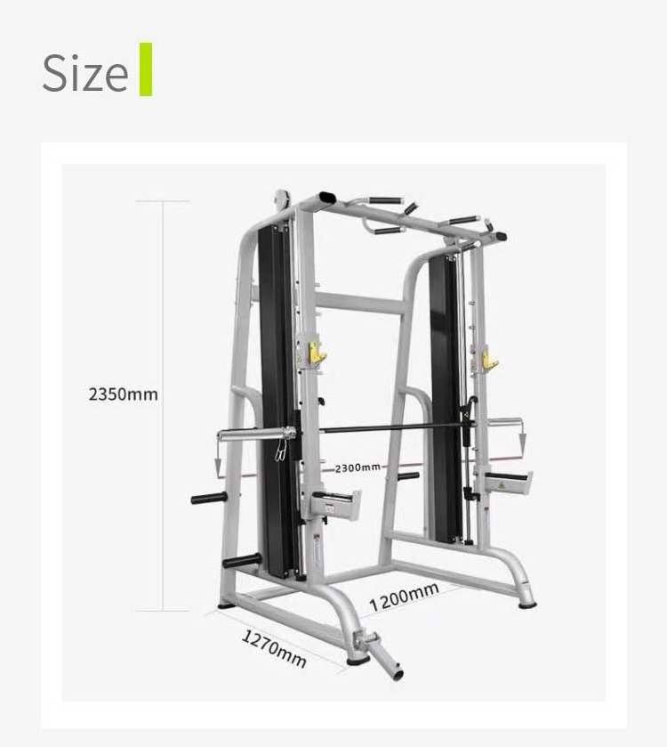 Smith Machine Multi Functional Machine Squat Rack Poder Commercial Gym Equipment Home Exercise Muscle Relax Half Squat Rack