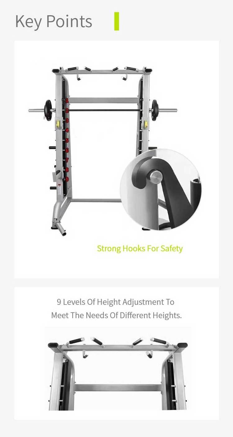 Smith Machine Multi Functional Machine Squat Rack Poder Commercial Gym Equipment Home Exercise Muscle Relax Half Squat Rack