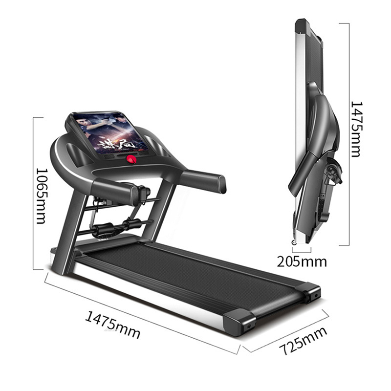 Walking-pad treadmill folding sports exercise machine for home LED walking track Hot sale light Running Folding Treadmill