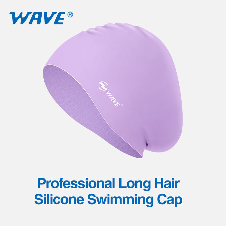 WAVE new arrivals funny silicone long hair glow in the dark women dome competition swim caps