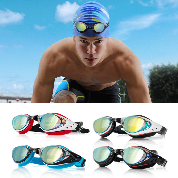 WAVE Myopia Advance Mirrored Optical silicone Swim Glasses Waterproof No Leaking Anti Fog UV Protection swimming goggles