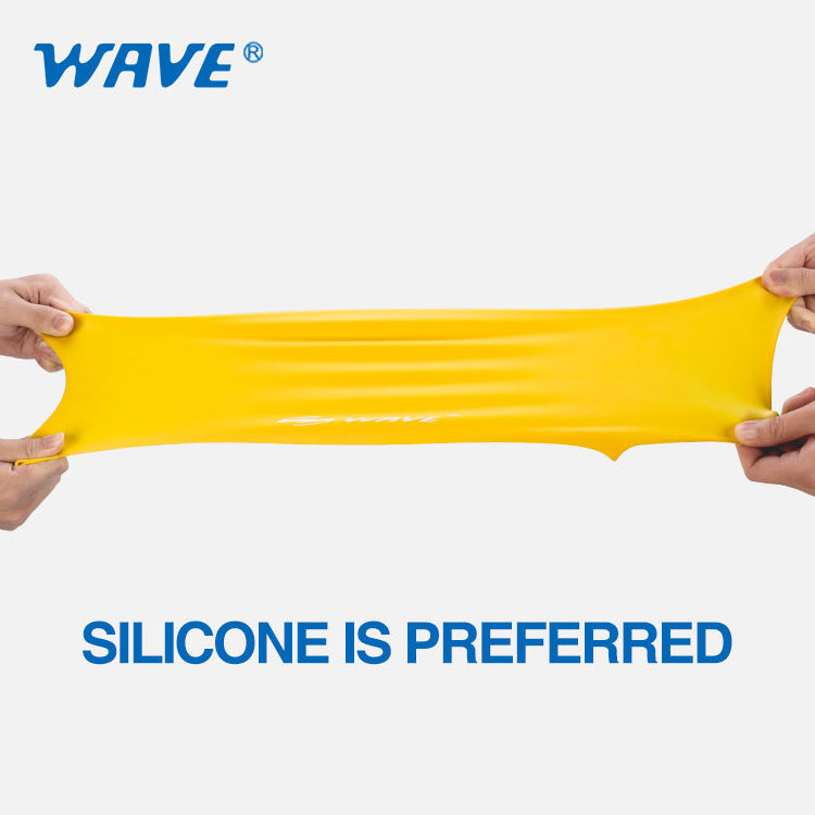 WAVE new arrivals funny silicone long hair glow in the dark women dome competition swim caps