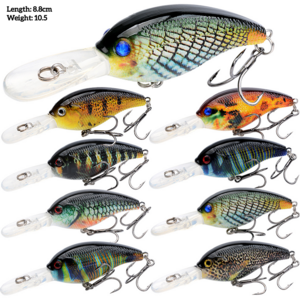 2024 New 10.5G/8.8CM Lures Fishing Crankbait For Bass Fishing Lures Hard Baits Floating Crank Bait Kit Fishing Tackle