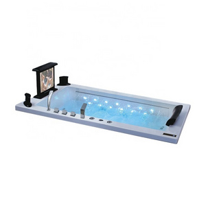 New design luxury drop-in jet whirlpool bathtub hot tub with TV