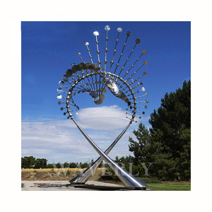 Custom Modern Abstract Large Stainless Steel Metal Wind Kinetic Energy Sculpture