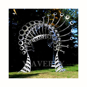 Custom Design Modern Large Abstractive Kinetic Sculptures Stainless Steel Kinetic Wind Sculpture