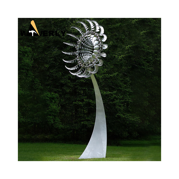 Custom Design Modern Large Abstractive Kinetic Sculptures Stainless Steel Kinetic Wind Sculpture