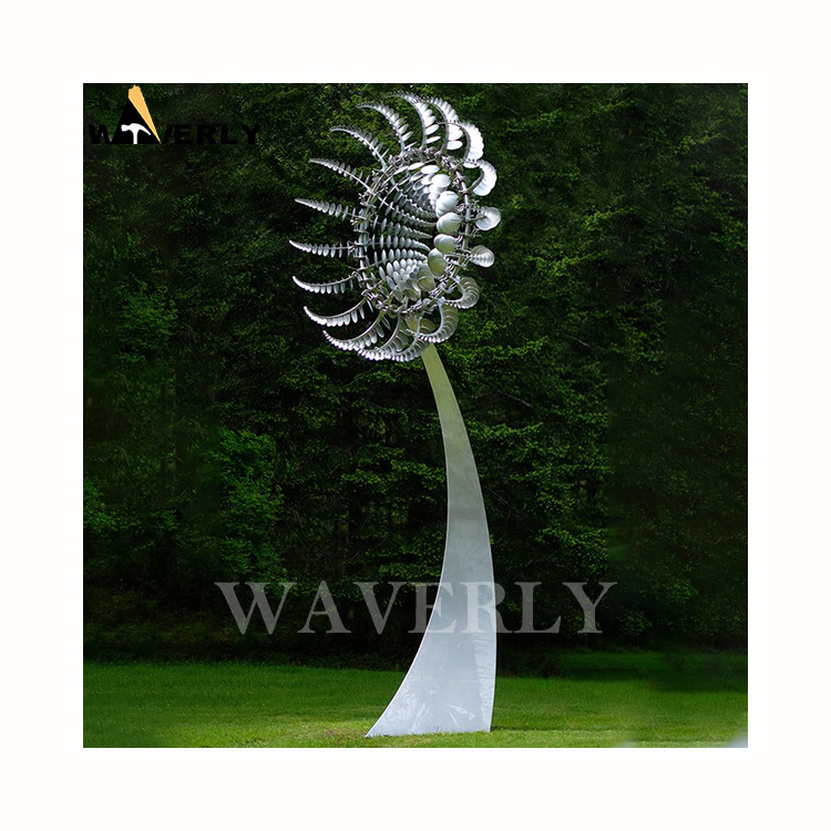 Custom Design Modern Large Abstractive Kinetic Sculptures Stainless Steel Kinetic Wind Sculpture