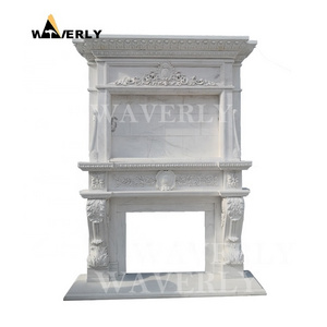 Fireplace Mantel Decor Furniture Victorian American Modern Arched Double Height 72 Inch Marble Fireplace