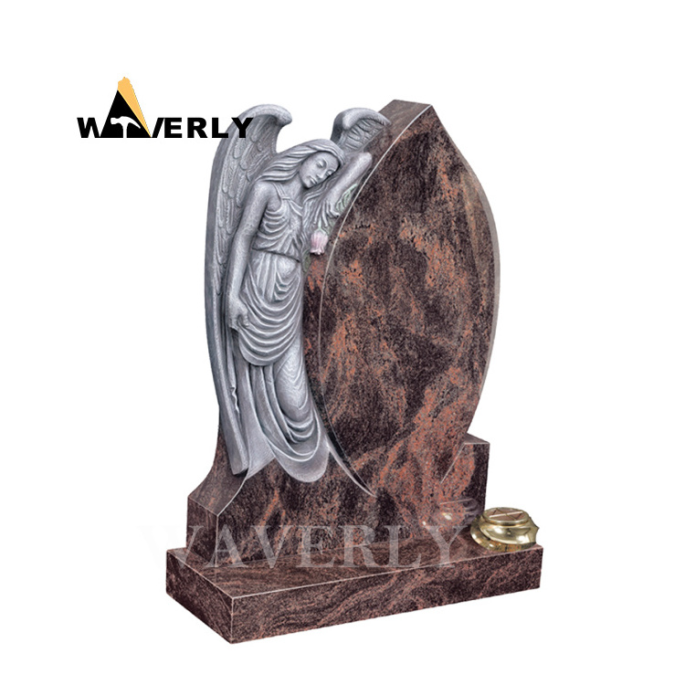 Wholesale High Quality Tomb Stone Monument Rose Red Aurora Granite Headstone Tombstones For Sale