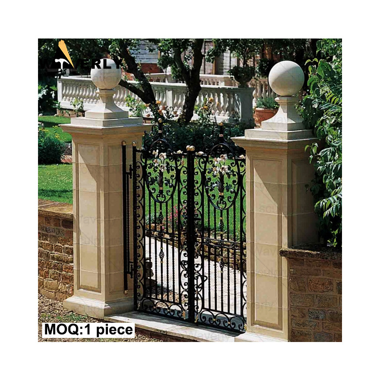 Simple Natural Stone Square Gate Pillar Design Granite Square House Columns House Main Gate Marble Stone Square Columns