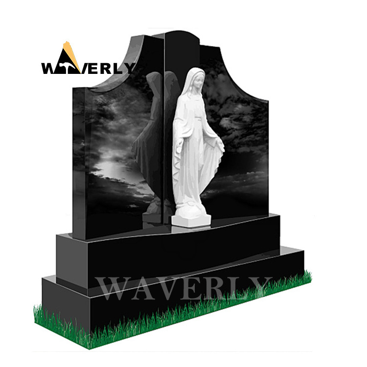 Unique Cemetery Headstones Large luxury Red Granite Marble Virgin Mary Statue Gravestone Tombstone Prices