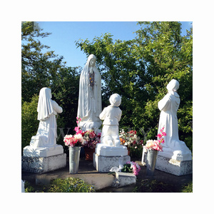 Our Lady Bless Virgin Mary Statues Of Fatima Child Fatima And 3 Children Marble' Statue