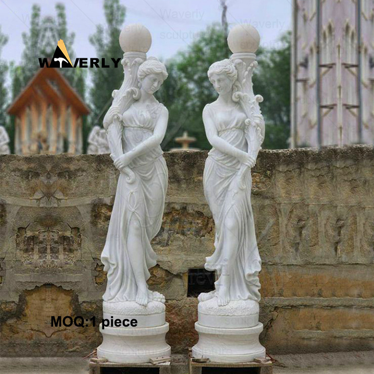 Waverly High End Custom Design  Life Size Figure Decorative Sculptures  Hand Crafted White The Three Graces Marble Statue