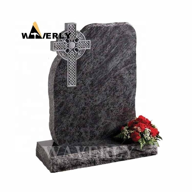 Custom Granite Tombstone Headstone Cross Design Black Granite Celtic Cross Cemetery Headstone Celtic Cross Headstones