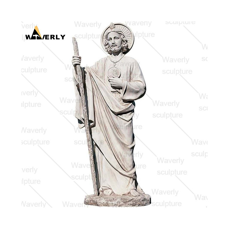 Wholesale Custom Catholic Religious Statues White Marble Stone St Jude Granite Saint Jude Statue Sculpture For Sale