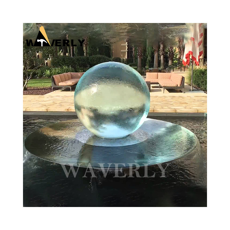 Modern Outdoor Garden Decoration ball water feature fountain Sphere Glass Ball Water Fountain With Stainless Steel