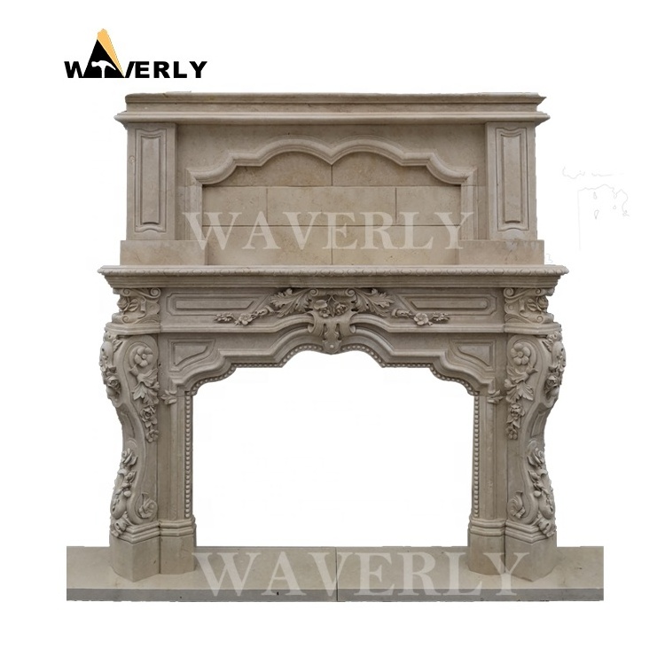 Fireplace Mantel Decor Furniture Victorian American Modern Arched Double Height 72 Inch Marble Fireplace