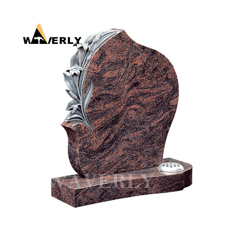 2023 New Design Black Stone Granite Headstone With Motorcycle Tombstones And Monuments For Graves