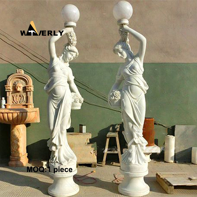 Waverly High End Custom Design  Life Size Figure Decorative Sculptures  Hand Crafted White The Three Graces Marble Statue