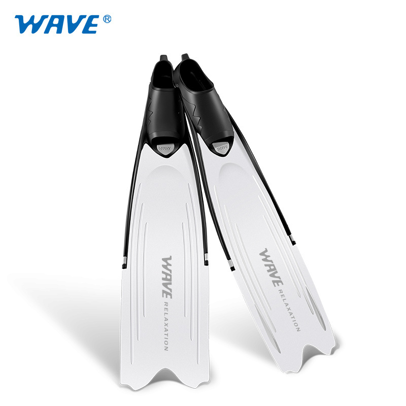 Free diving enthusiasts and professionals use large and powerful soft deep diving fins