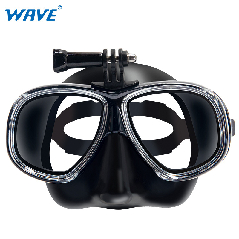 Diving equipment face snorkel low volume dive scuba temp glass case Camera Mount Snorkeling Go pro diving mask with camera