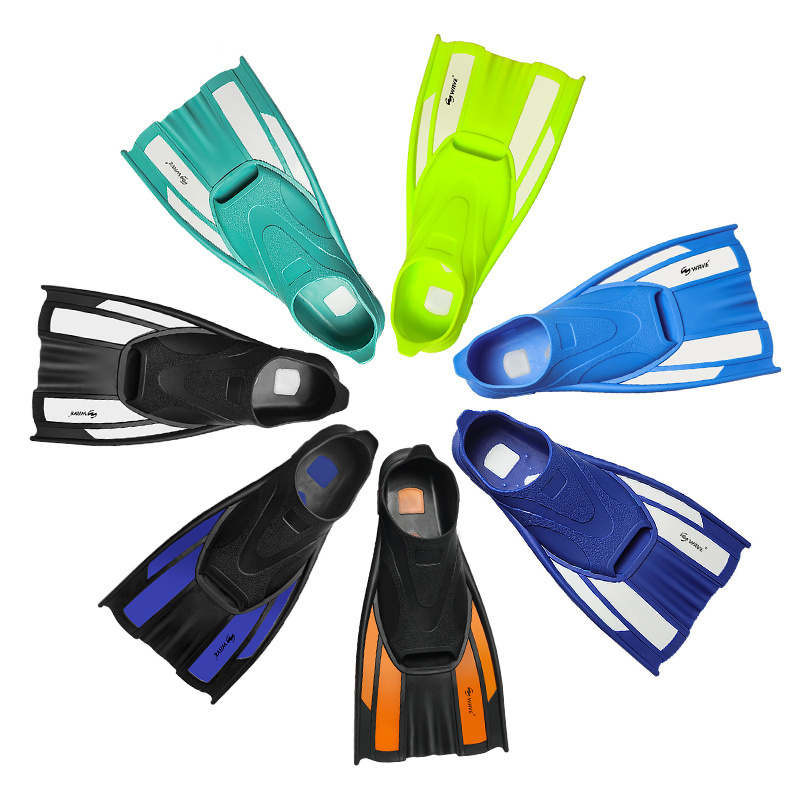 Wave Swimming fins Short swimming adult fins training silicone spearfishing scuba flipper swim snorkel diving fins