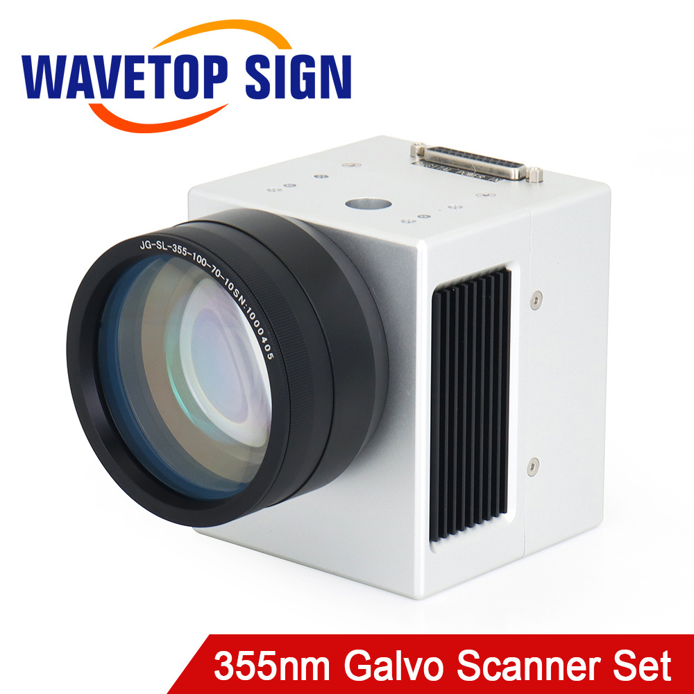 WaveTopSign 355nm Digital Laser Galvo Head Set Economic Type Galvo Scanner with JG Scan Lens for 355nm UV Laser Marking Machine