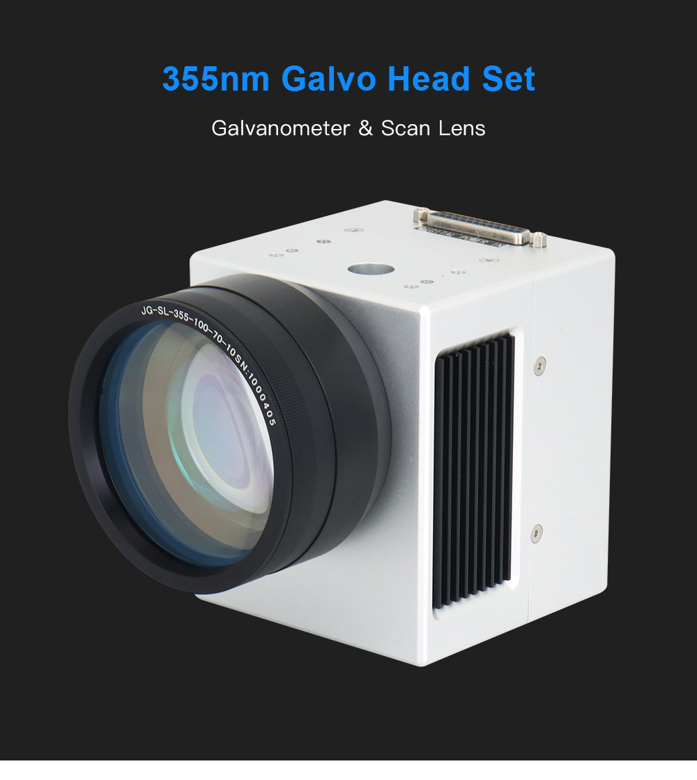 WaveTopSign 355nm Digital Laser Galvo Head Set Economic Type Galvo Scanner with JG Scan Lens for 355nm UV Laser Marking Machine