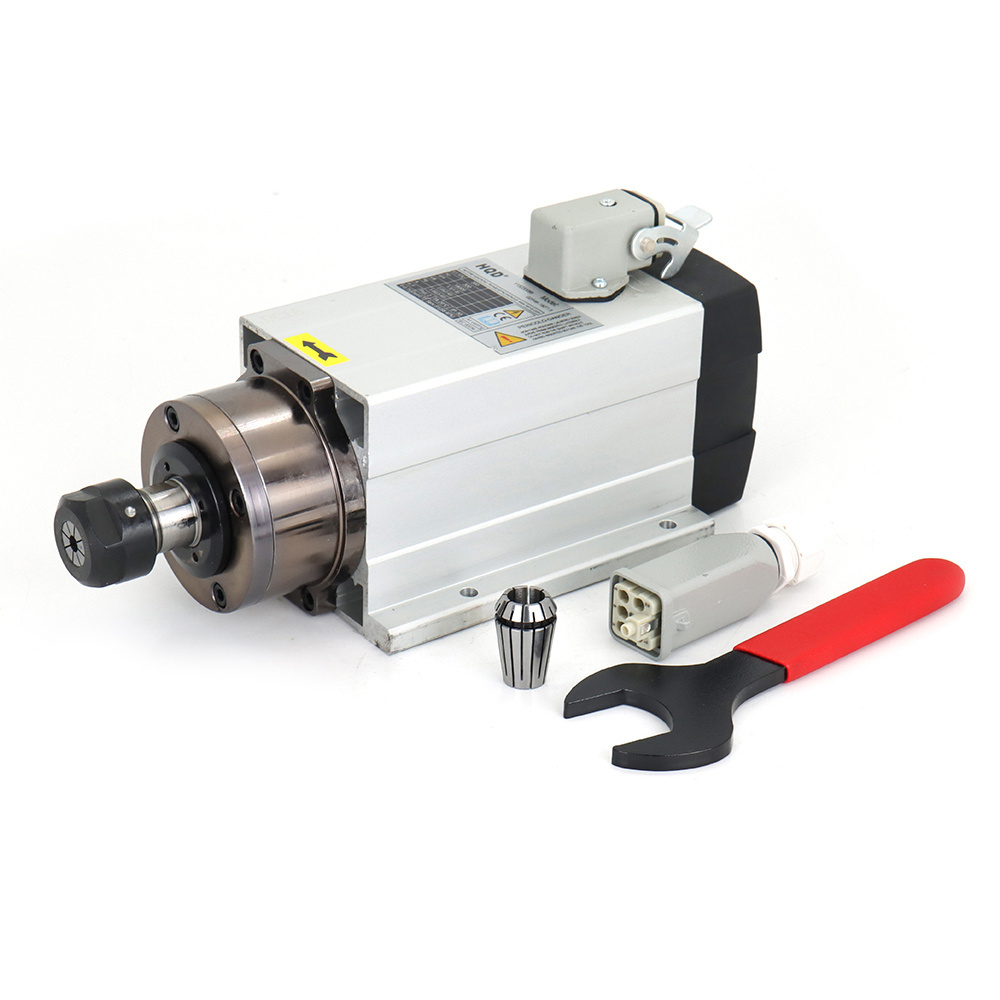 HQD GDF46-18Z 1.5kw 2.2kw 3kw Air Cooled Spindle Motor 220V 380v ER20 Wood Lathe Spindle For CNC Milling Router Machine Tools