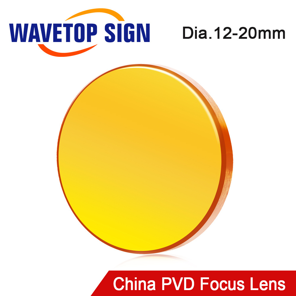 WaveTopSign China PVD ZnSe Dia.12 18 19 20 25mm Co2 Laser Focus Lens FL38.1 50.8 63.5 76.2 101.6 127mm