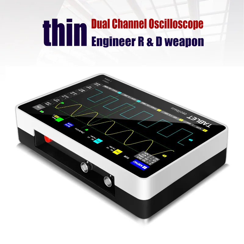 FNIRSI 1013D Digital Tablet Oscilloscope Dual Channel 100M Bandwidth 1GS Sampling Rate Mini Digital Oscilloscope