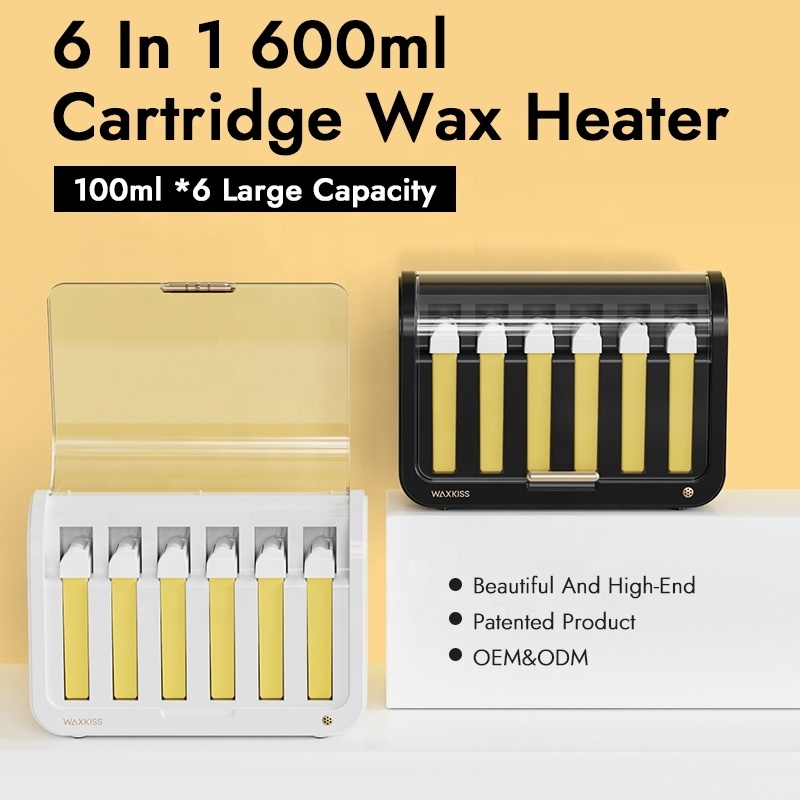 Customize Logo Package 600ml Hair Removal Mechanical 6 In 1 Roll On Wax Heater UK AU Plug Cartridge Wax Warmer