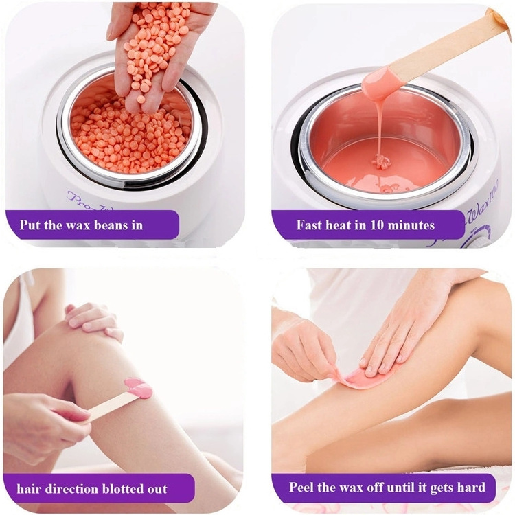 Hair Removal Electric Wax Warmer Machine Heater Hair Removal Sets Waxing Kit For Painless at Home Waxing