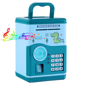 Password Dinosaur Piggy Banks Electronic Money Bank With Light Music Mini ATM Machine Cash Coin Saving Can Toys For Kids