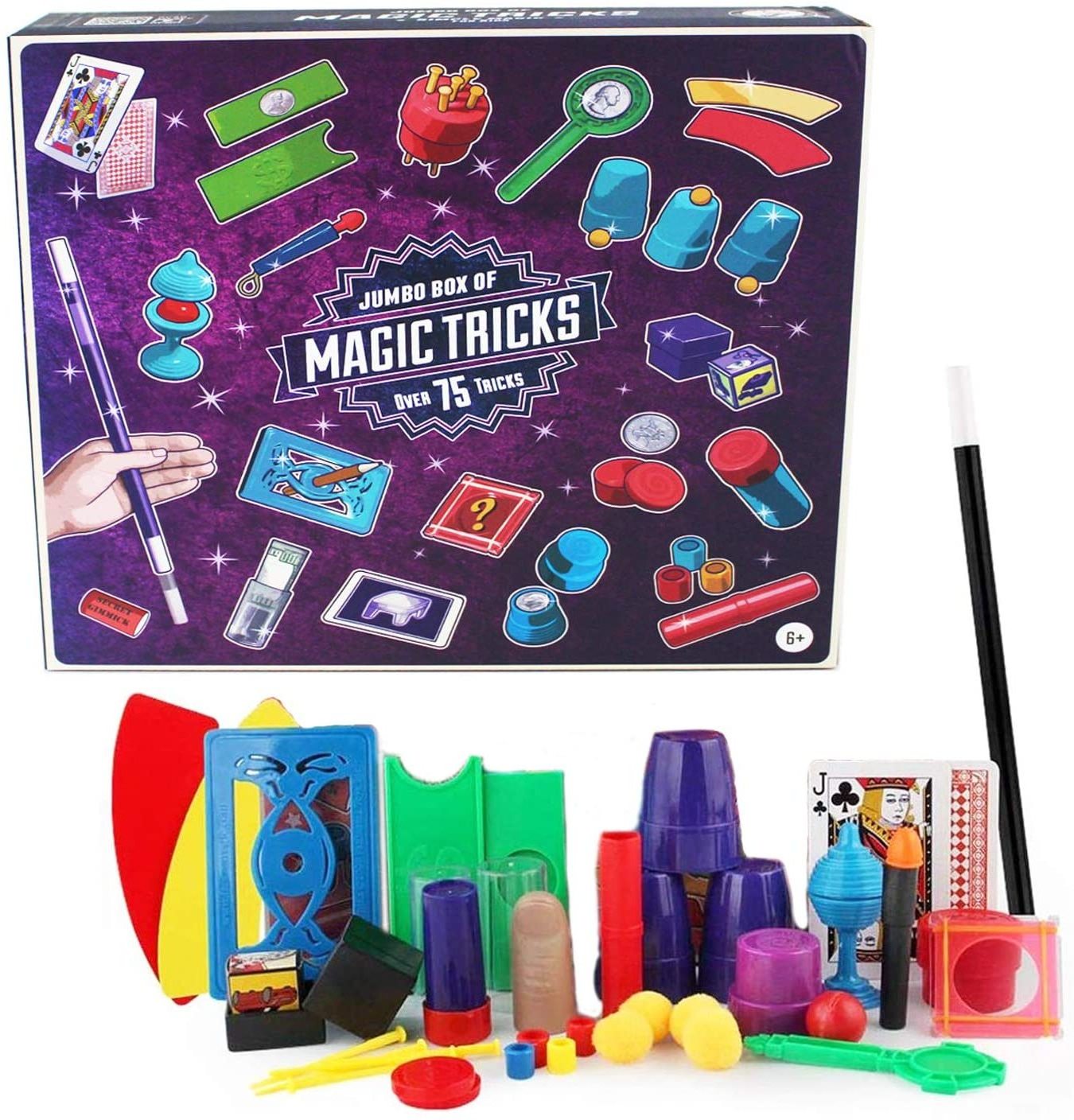 75Pcs Children's Beginners Magic Cards Stick Games Prop Toys Magic Tricks