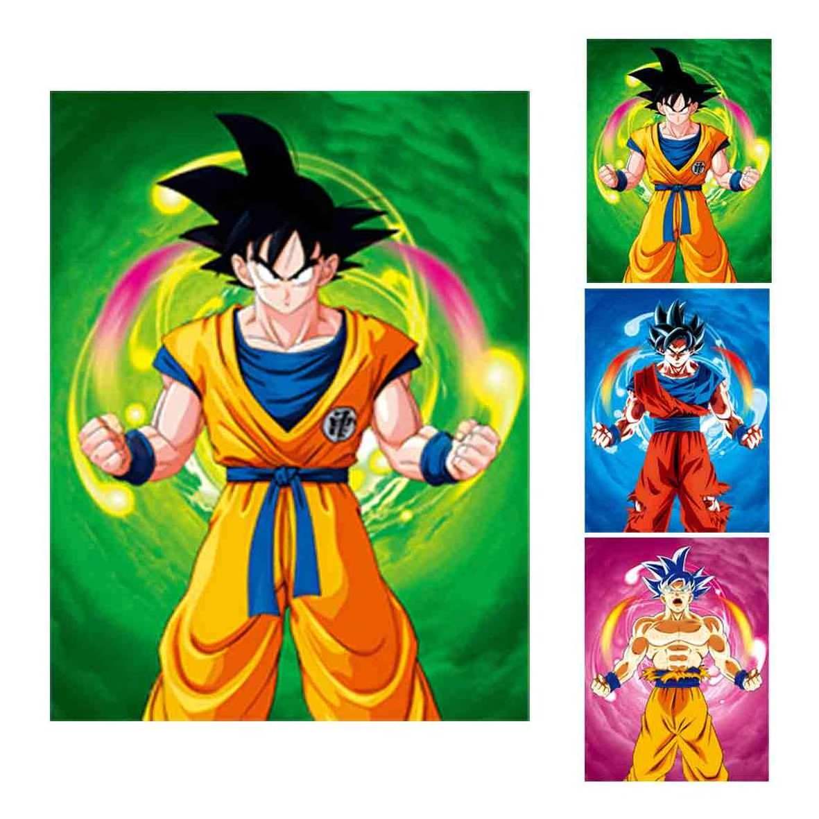 On Sale 3D Pictures Anime Cartoon Manga Lenticular Flip Change Poster Dragon Ball Goku Character Kid Gift Made Plastic Craft PET